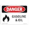 Signmission Safety Sign, OSHA Danger, 7" Height, Gasoline And Oil, Landscape, D-L-1275 OS-DS-D-710-L-1275 - alternate 1